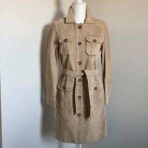 INC SUEDE LEATHER COAT SIZE S